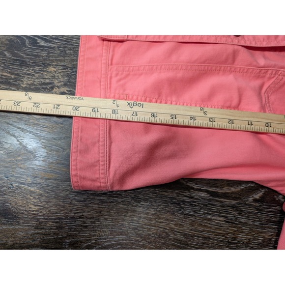 Talbots Jacket Womens Medium Pink Stretch Denim Button Front Jean Style - Picture 6 of 6